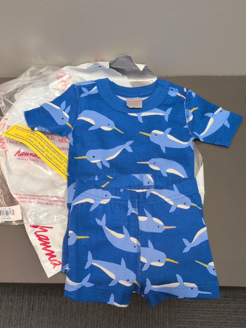 NWT Hanna Andersson Narwhal Pajama Set- 2T